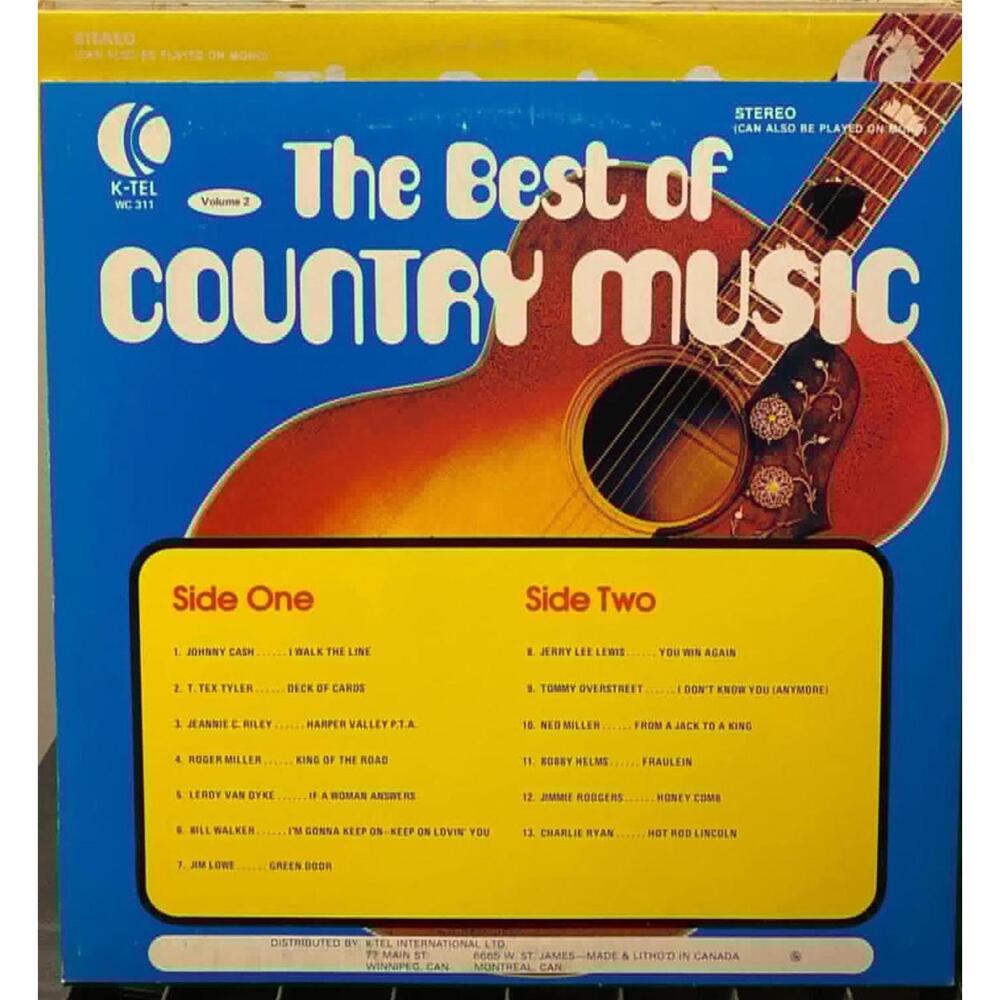 The Best of Country Music 33rpm Vinyl LP Vg+ AJ1
